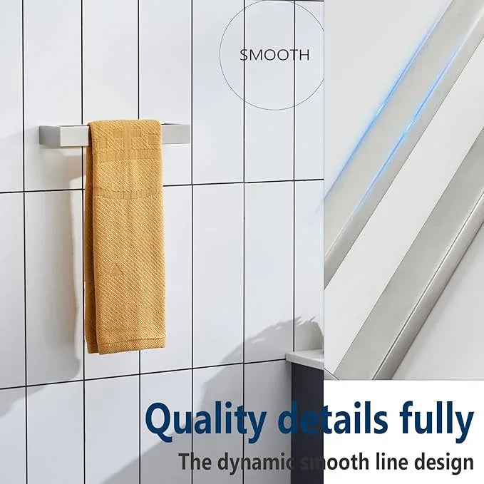 KOKOSIRI Towel Ring Brushed Nickel Hand Towel Hanger Holder 9-Inch Kitchen Rack Stainless Steel for Bathroom Hardware Wall Mount, 1 Pack B4008BR-L9 - ModernBath