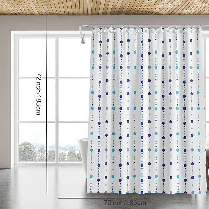 TIKABC Shower Curtain Liner, 4G PEVA Shower Liner, Plastic Waterproof Shower Curtains, 72x72 inch with Grommet Holes 3 Magnetic Weights - ModernBath