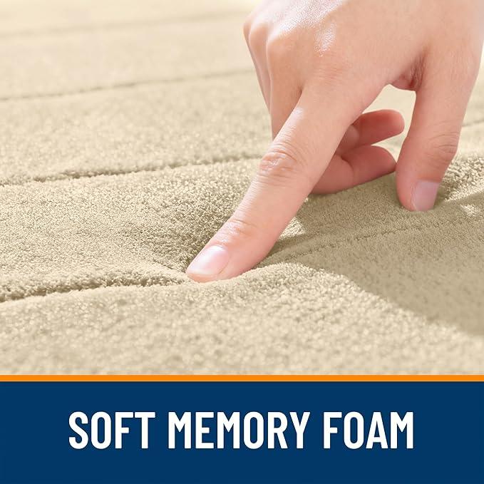 OLANLY Memory Foam Long Bathroom Rugs Runner 47x17, Super Soft Absorbent Bath Mat, Quick Dry, Machine Washable Shower Floor Rugs, Bathmat Carpet, Bathroom Home Decor Accessories, Beige - ModernBath