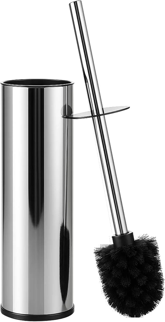 BGL Chrome Toilet Brush and Holder,Stainless Steel Toilet Brushes for Bathroom with Holder - ModernBath