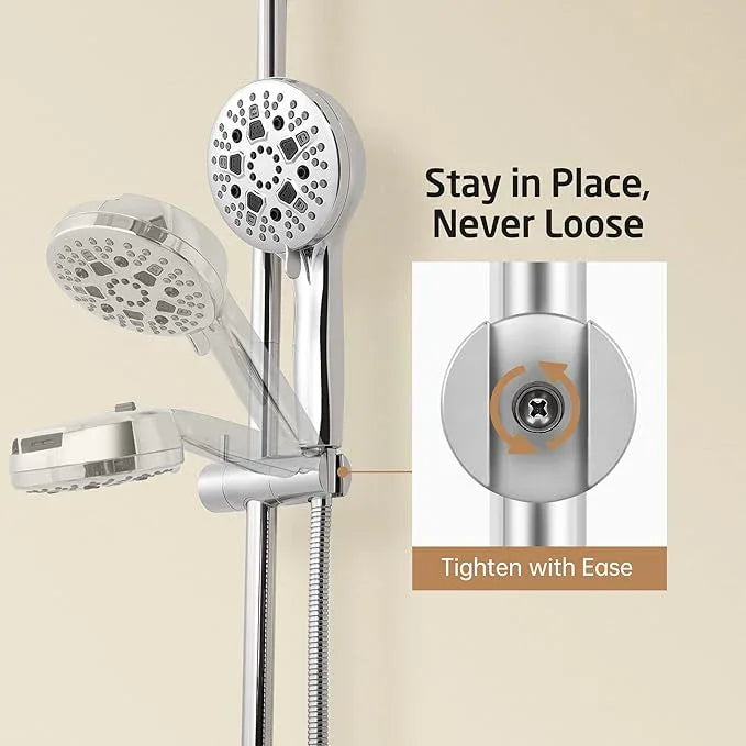 KES Shower Slider Bar 40 Inches with Adjustable Handheld Shower Head Holder for Bathroom Screw Mounted, SUS 304 Stainless Steel Polished Finish, F209S100DG-PS - ModernBath