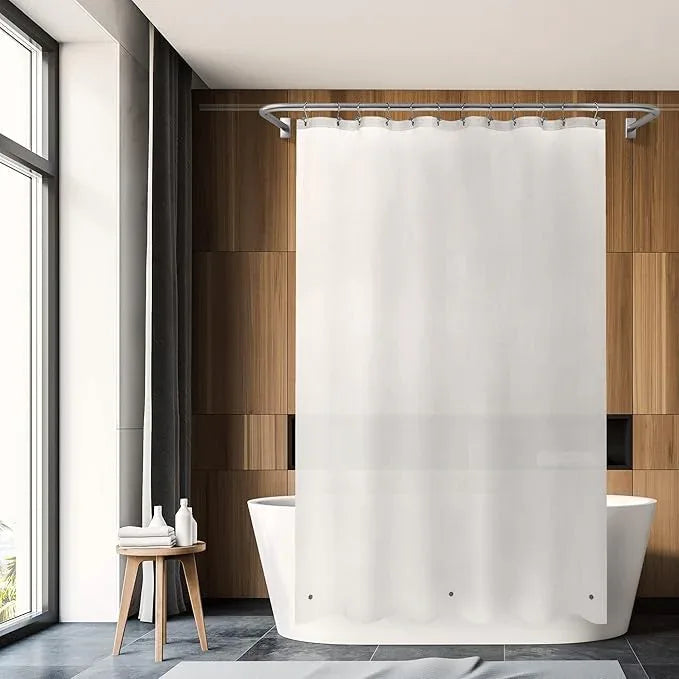 Barossa Design Frosted Shower Curtain Liner - Premium PEVA Shower Liner for Bathroom, BPA & PVC Free, No Chemical Smell, Lightweight Bath Curtain with 3 Magnets, Metal Grommets - Frost, Standard Size - ModernBath