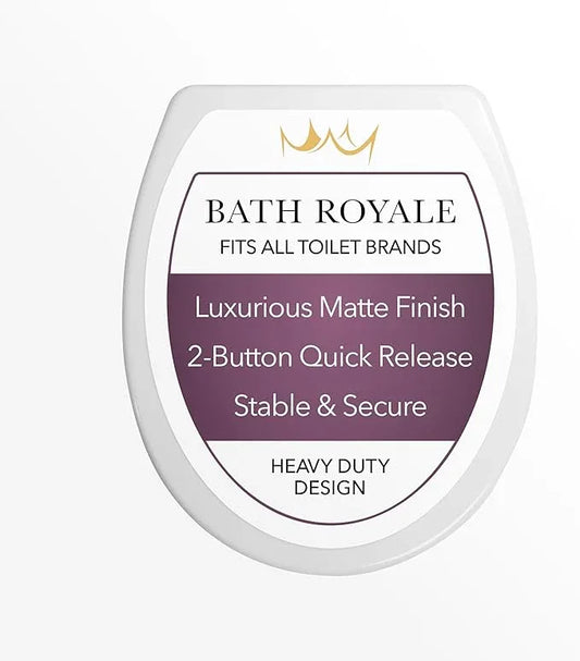 Bath Royale Slow Close Toilet Seat Round BR283-00 Heavy Duty & Scratch Resistant, Fits All Toilet Brands, MasterSuite Series - ModernBath