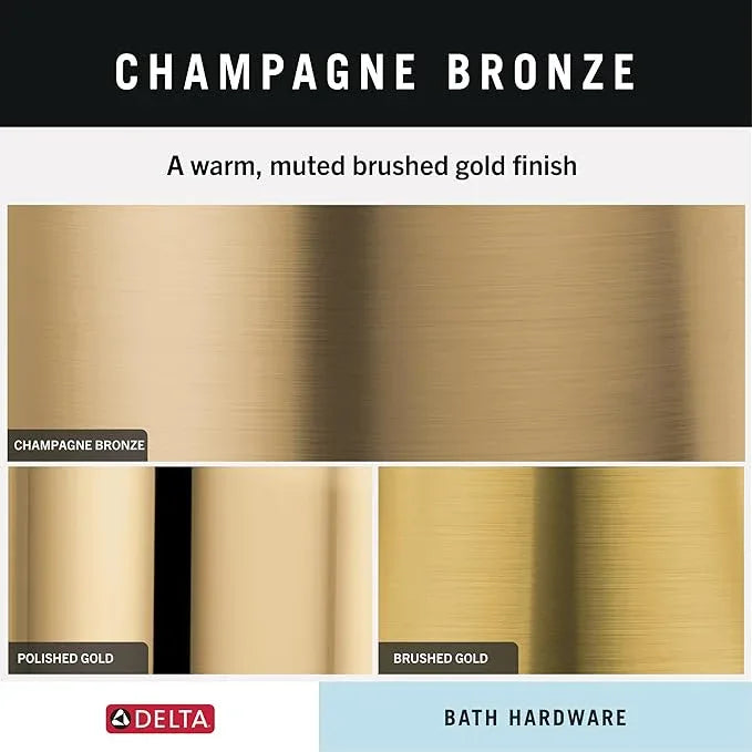 Delta Mylan (1-Pack) Toilet Paper Holder Champagne Bronze Pivoting Tissue Roll Rod, Organization and Storage, Wall Mounteded Gold Bathroom Accessories MYN50-CZ - ModernBath