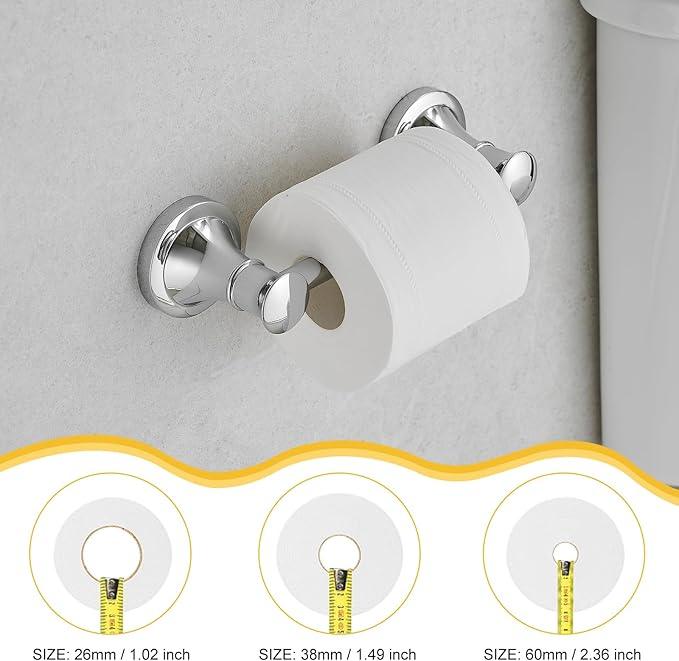 BESy Wall Mounted Toilet Paper Roll Holder Rustproof Tissue Paper Holder Bathroom Flexible Pivoting Tissue Handle Toilet Holder, Polished Chrome, Stainless Steel - ModernBath