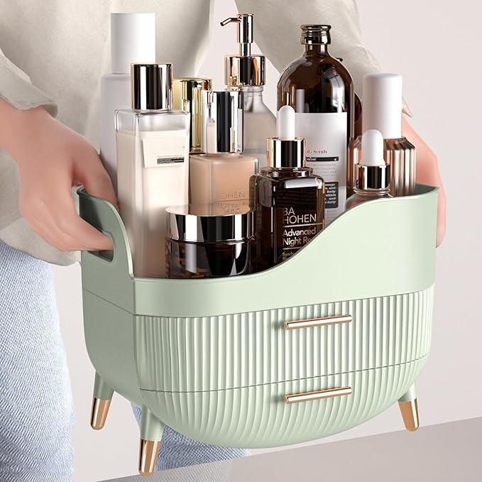Pajiriona Makeup Organizer with Drawers,Skincare Organizer for Vanity,Storage Box with Handle,Large Cosmetic Display case for Dresser, Bathroom Countertop - ModernBath