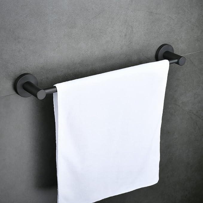 Adjustable Retractable Towel Bar 16”to 26”, SHUNLI Black Bathroom Towel Rack Bath Hand Towel Holder Flexible, Wall Mounted/SUS304 Stainless Steel - ModernBath