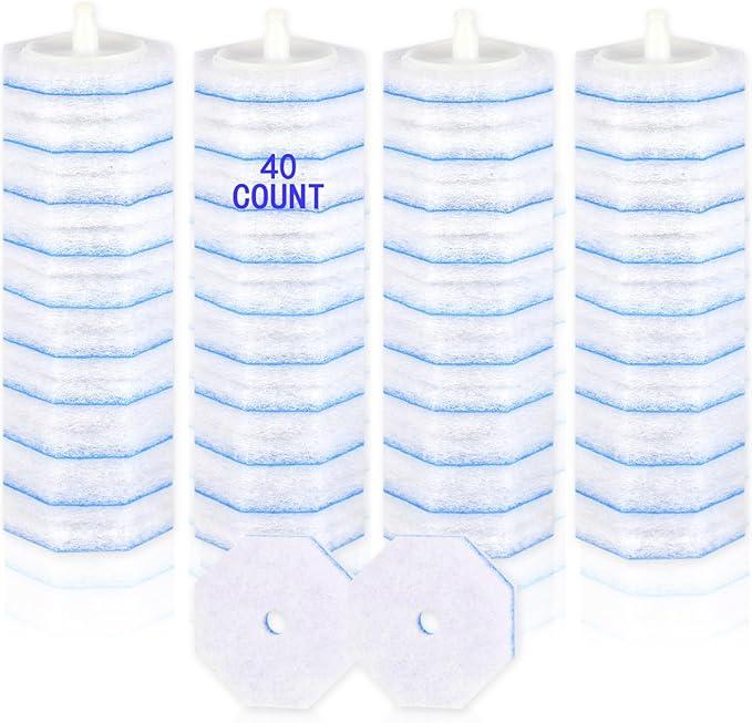 40 Count Disposable Toilet Wand Refills for Clorox Toilet Wand Refills, 5X Cleaning Power Scrubber Refill, Bathroom Cleaning Supplies, No Falling Apart, Fresh Fragrance - ModernBath