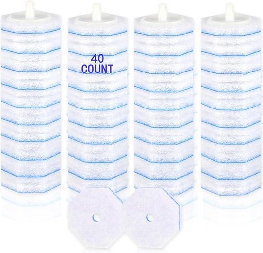 40 Count Disposable Toilet Wand Refills for Clorox Toilet Wand Refills, 5X Cleaning Power Scrubber Refill, Bathroom Cleaning Supplies, No Falling Apart, Fresh Fragrance - ModernBath