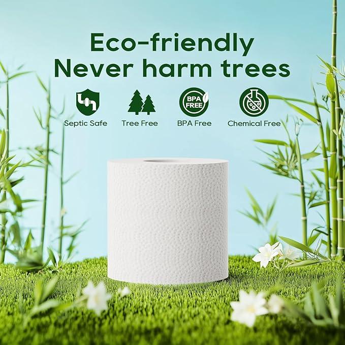 ECOLipak Bamboo Toilet Paper, Septic Safe Toilet Tissue, 16 Double Rolls, 320 Sheets Per Roll, Tree Free, Non Toxic, 2 Ply, Soft and Absorbent, Eco Friendly Dye-Free Paper - ModernBath