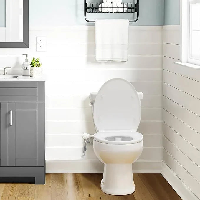 SAMODRA Ultra-Slim Bidet Attachment for Toilet - Self Cleaning Nozzle Hygienic Bidets for Existing Toilets - Adjustable Water Pressure Fresh Water Sprayer Toilet Bidet - Easy to Install - ModernBath