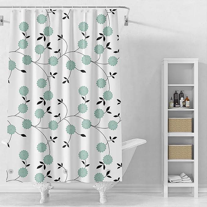 TIKABC Shower Curtain Liner, 4G PEVA Shower Liner, Plastic Waterproof Shower Curtains, 72x72 inch with Grommet Holes 3 Magnetic Weights - ModernBath