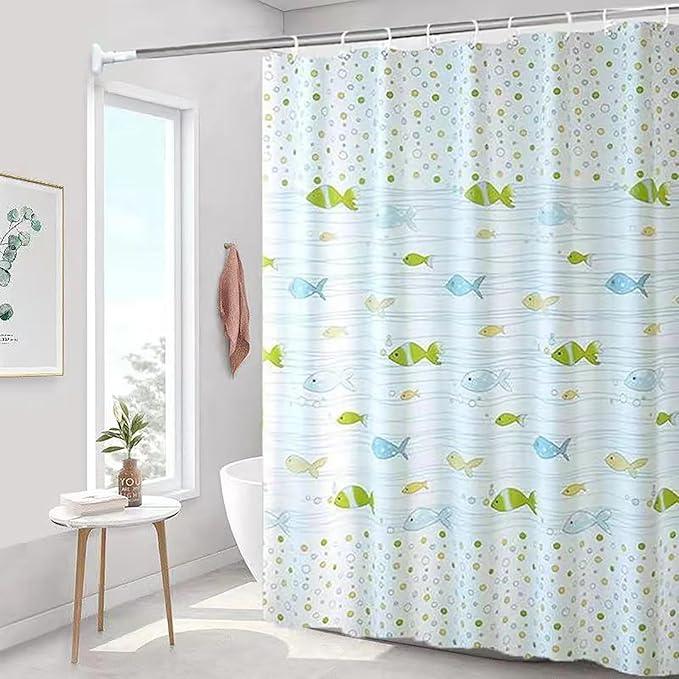 TIKABC Shower Curtain Liner, 4G PEVA Square Shower Liner, Plastic Waterproof Shower Curtains, 72x72 inch with Grommet Holes 3 Magnetic Weights - ModernBath