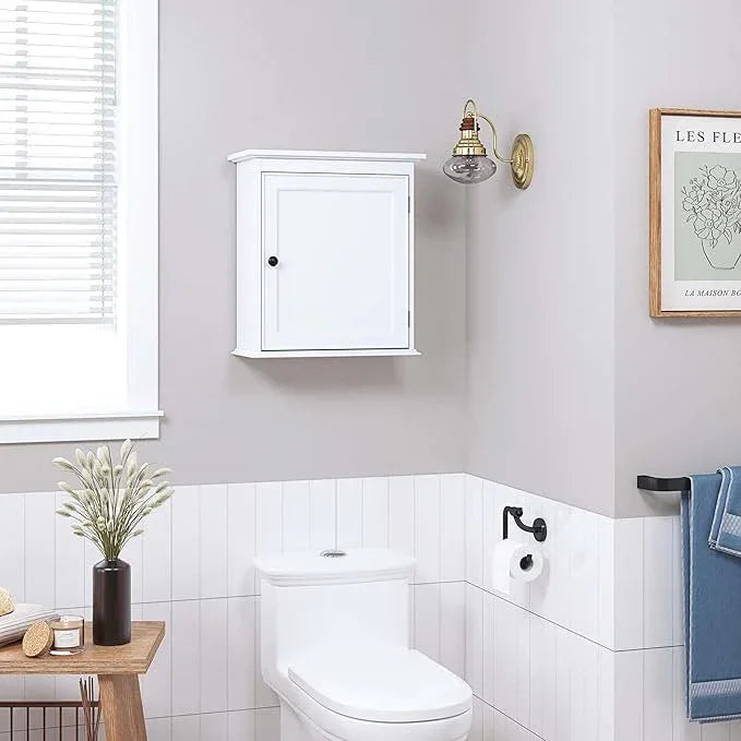 Spirich Small Bathroom Wall Cabinet, Wall Mounted Storage Cabinet, Medicine Cabinet Organizer for Bathroom, Kitchen, Living Room, White - ModernBath