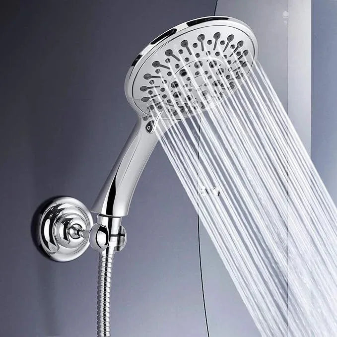 JiePai Shower Head Holder, Solid Brass Adjustable Shower Holder Bracket,Shower Wall Mount Holder with Screws (Chrome) - ModernBath