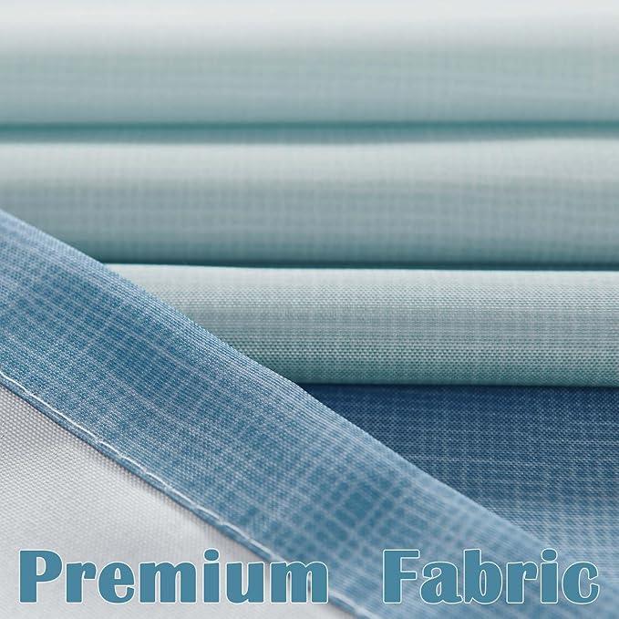 jinchan Ombre Ocean Blue Striped Shower Curtain Waterproof Fabric Shower Curtains for Bathroom Gradual Color Minimalist Design Modern Neutral with 12 Hooks 70x72 Inches - ModernBath