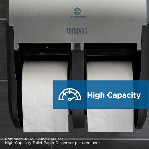 Angel Soft Professional Series Compact Premium Embossed Coreless 2-Ply High-Capacity Toilet Paper by GP PRO, White, 19371, 750 Sheets Per Roll, 36 Rolls Per Case - ModernBath