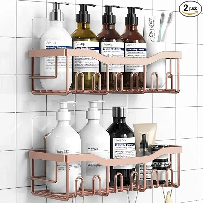 EUDELE Shower Caddy 2 Pack,Adhesive Shower Organizer for Home Decor&Kitchen Organizers,No Drilling,Rustproof Stainless Steel Bathroom Shelf Organizer - ModernBath