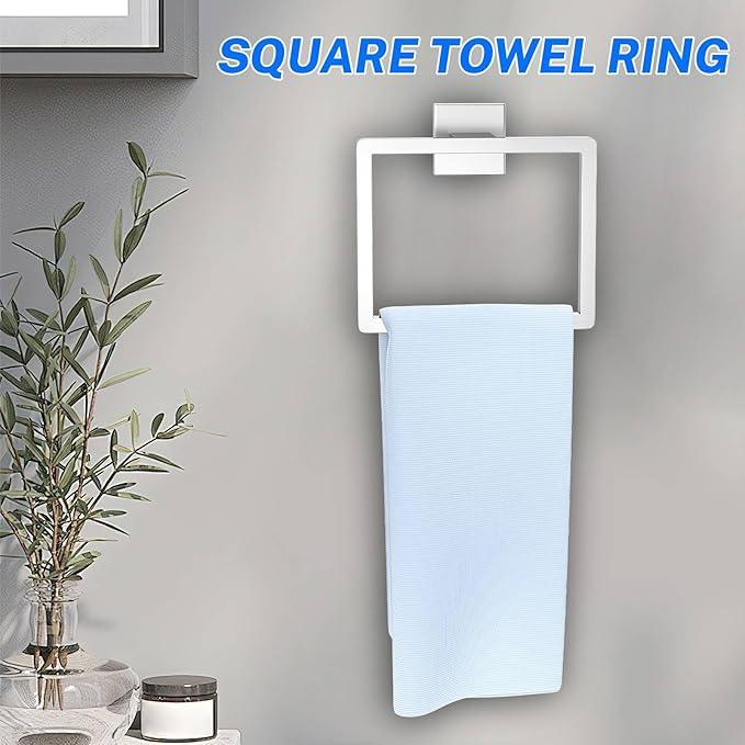 Brushed Nickel Bathroom Hardware Accessories Set 10-Piece Brushed Towel Bar Set Bath Towel Holder Set Stainless Steel Wall Mounted Towel Rack Set,23.6 in - ModernBath