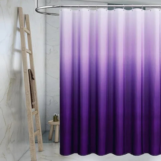 TIKABC Shower Curtain Liner, 4G PEVA Shower Liner, Plastic Waterproof Shower Curtains, with Grommet Holes and 3 Magnetic Weights(Gradient Purple) - ModernBath