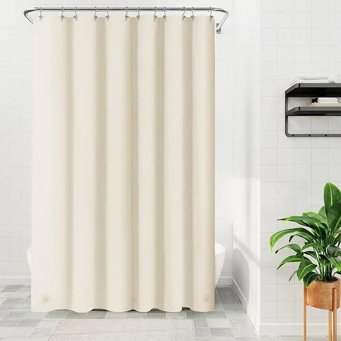 Barossa Design Extra Long Beige Shower Curtain Liner with 3 Magnets - 72" x 84" XL, Waterproof PEVA Lightweight Shower Liner for Bathroom, PVC Free, Metal Grommets - Beige, 72x84 - ModernBath