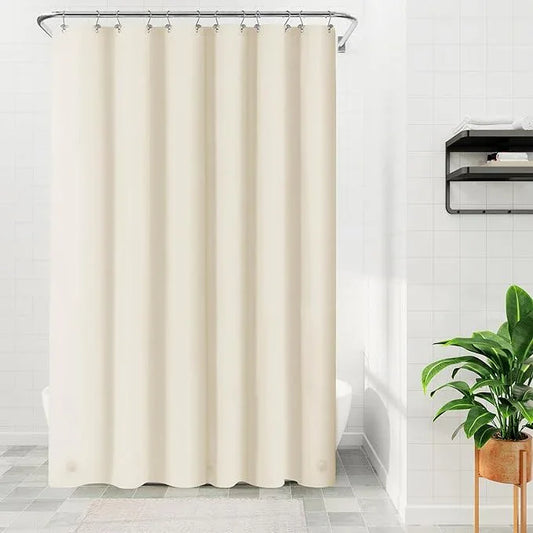 Barossa Design Extra Long Beige Shower Curtain Liner with 3 Magnets - 72" x 84" XL, Waterproof PEVA Lightweight Shower Liner for Bathroom, PVC Free, Metal Grommets - Beige, 72x84 - ModernBath