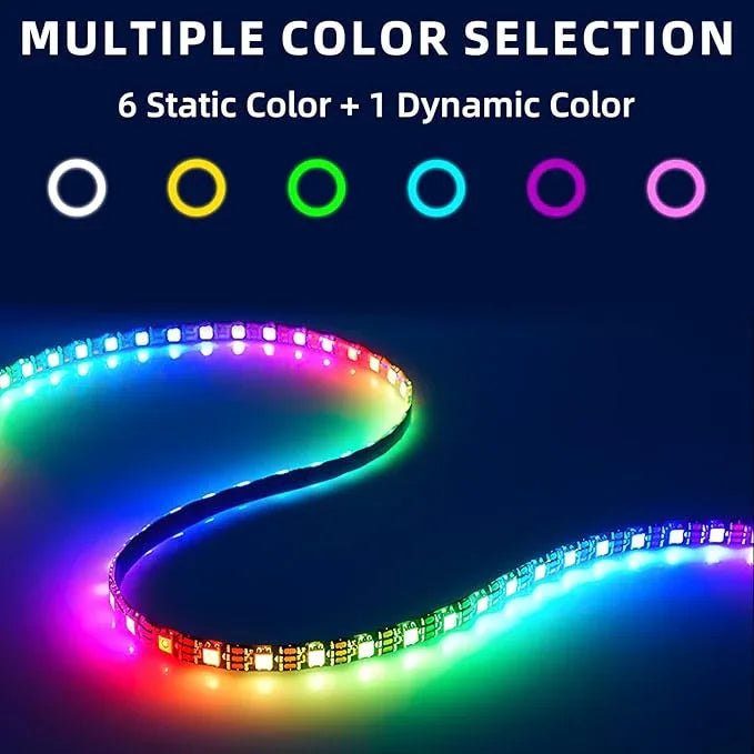 FENCHILIN Vanity Mirror with Lights, 23" x 18" RGB Backlit + Front Lit Hollywood Makeup Vanity Mirror LED Strip with 3 Colors Modes Smart Touch for Dressing Room & Bedroom White - ModernBath