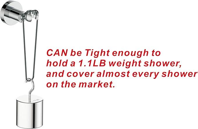 Wall Mounted All Brass Adjustable Handheld Shower Head Bracket Holder, Hand Held Shower Wand Hose Sprayer Holder (Round, Brushed Nickel) - ModernBath