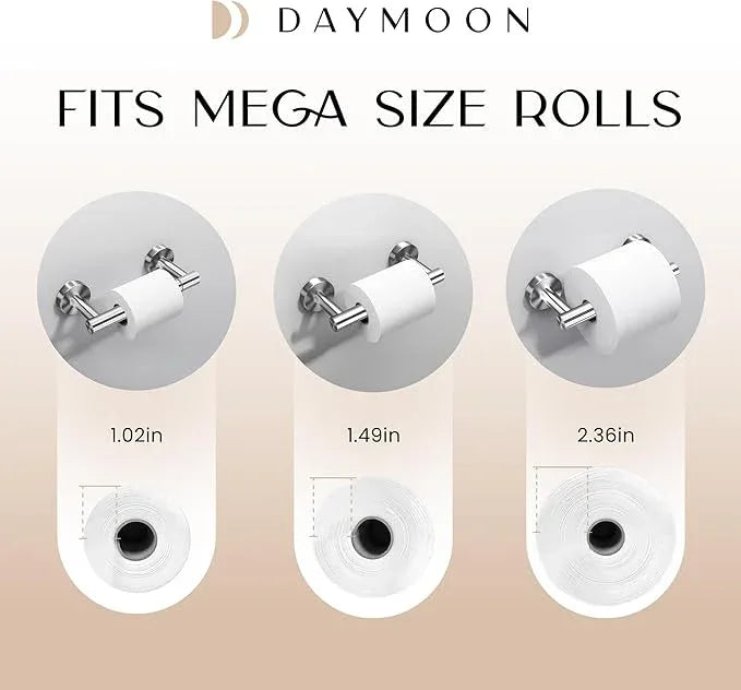 Day Moon™ Polished Chrome Toilet Paper Holder - Chrome Toilet Paper Holder Wall Mount - ModernBath