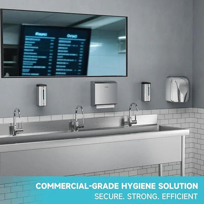AIKE Wall Mount Automatic Foam Soap Dispenser 25 OZ Commercial Large Capacity Stainless Steel Model AK1205FA(Polished) - ModernBath