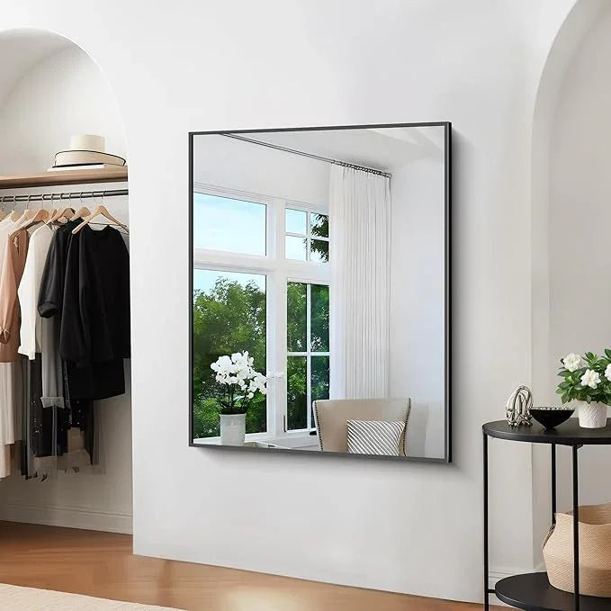 BONEWEI Bathroom Mirror,40x48 inch Bathroom Mirrors for Over Sink,Large Wall Mirror for Bathroom Wall Mounted Rectangle Mirrors,Black Vanity Mirror for Living Room,Bedroom Entryway,Horizontal/Vertical - ModernBath