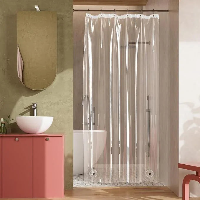 Titanker Shower Stall Curtain Liner, 36x72 Clear PEVA Lightweight Single Stall Narrow Shower Curtain for Bathroom with 2 Magnets and 6 Rustproof Grommet Holes - ModernBath