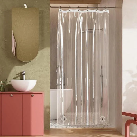 Titanker Shower Stall Curtain Liner, 36x72 Clear PEVA Lightweight Single Stall Narrow Shower Curtain for Bathroom with 2 Magnets and 6 Rustproof Grommet Holes - ModernBath
