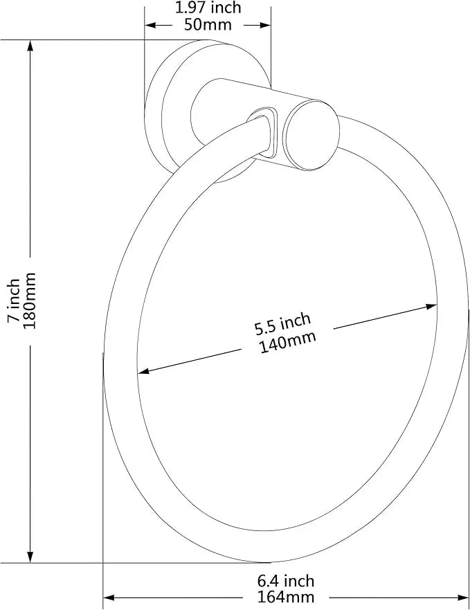 BGL Towel Ring for Bathroom, 304 Stainless Steel Polished Chrome Plated Wall Mount Towel Holder, Rustproof Bathroom Accessories with Modern Design - ModernBath