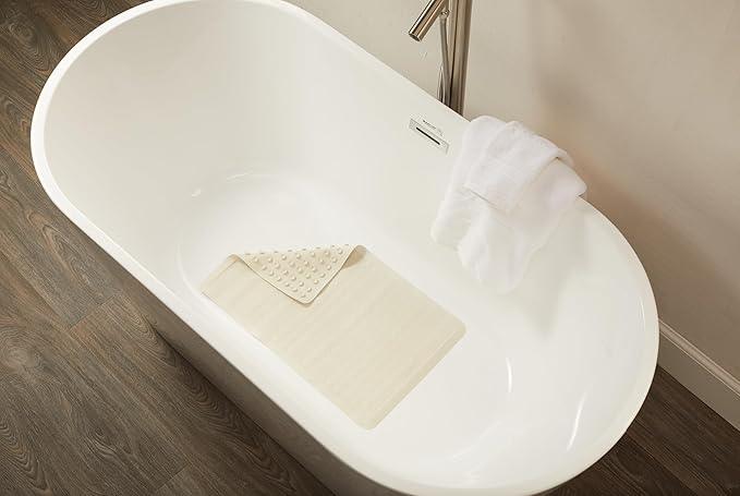 Rubbermaid Commercial Products Safti-Grip Bath Mat, Medium, White, Suction-Backed, Non-Slip for Commercial/Residential Use for Shower Stall/Bathtub/Bathroom - ModernBath