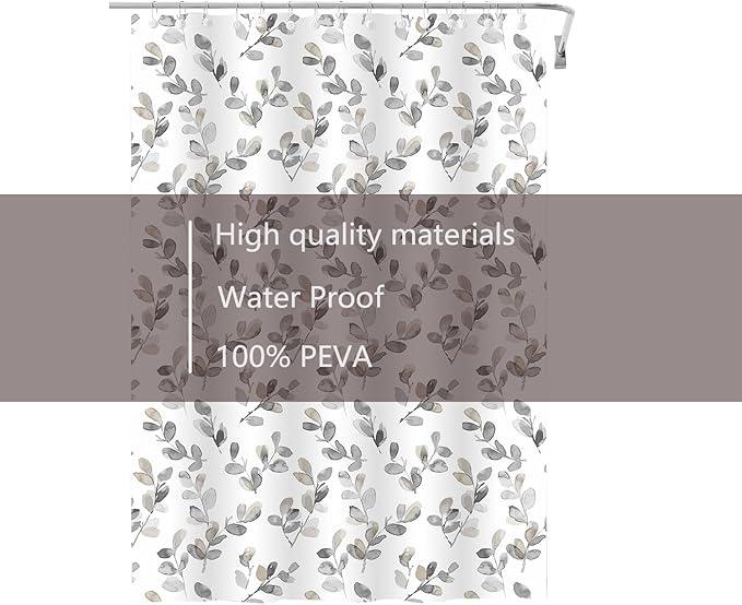 TIKABC Shower Curtain Liner, 4G PEVA Mimosa Shower Liner, Plastic Waterproof Shower Curtains, 72x72 inch with Grommet Holes 3 Magnetic Weights - ModernBath