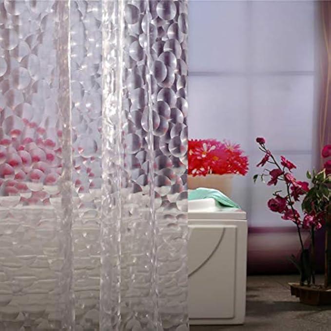 Adwaita 3D Bubbles Shower Curtain Liner,No Odors,Eco Friendly (Clear) - ModernBath