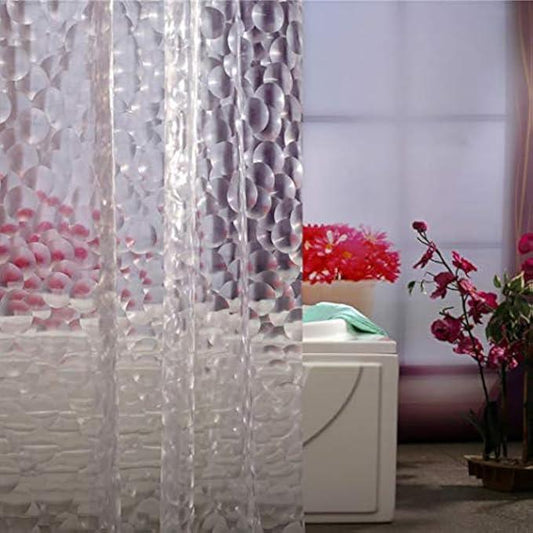 Adwaita 3D Bubbles Shower Curtain Liner,No Odors,Eco Friendly (Clear) - ModernBath