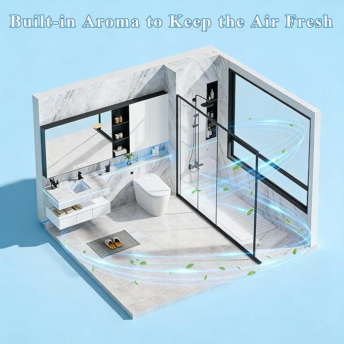 TOTTE One-Piece Smart Toilet, Premium Care with Women's Front Wash, Auto Open Lid, Instant Warm Water & Warm Air Dryer, Self-Cleaning Technology, Built-in Aroma System, Japanese Toilets - ModernBath