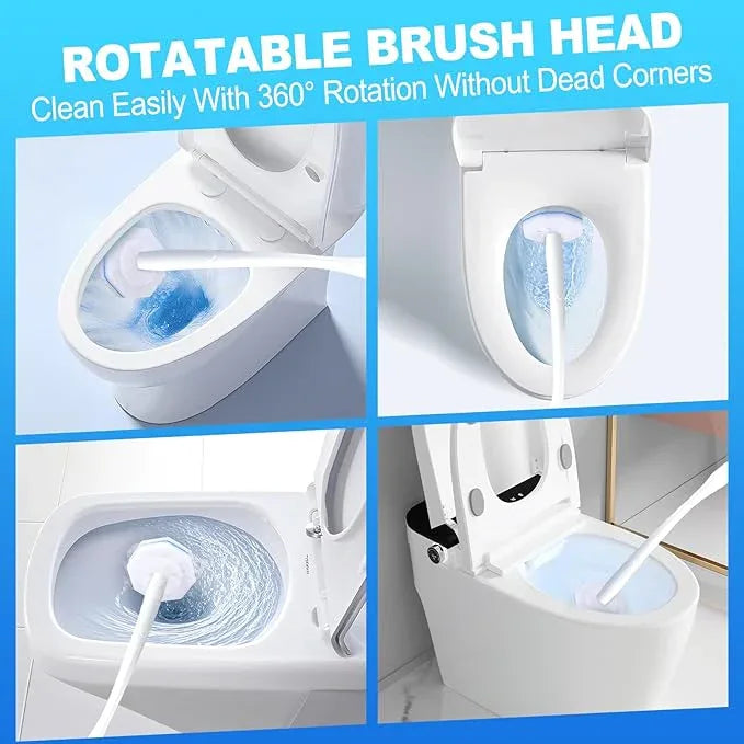 Actmuen 100pcs Disposable Toilet Brush Replacement Head,Bathroom Cleaning,Disposable Bowl Cleaners Compatible with Most Toilet Brushes - ModernBath