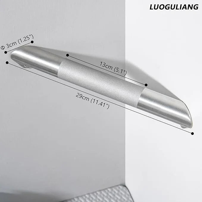 LUOGULIANG Shower Foot Rest for Shaving Legs, Wall Mounted Shower Foot Ledge, Antislip Stainless Steel Bar Foot Ledge for Bathroom, Brushed Nickel - ModernBath