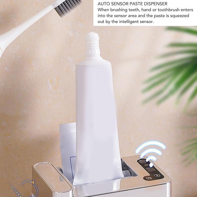 Automatic Toothpaste Dispenser, Smart Electric Toothpaste Dispenser with 3 Dispensing Modes, Wall Mounted or Tabletop Automatic Toothpaste Squeezer for Kids and Adults, Bathroom - ModernBath