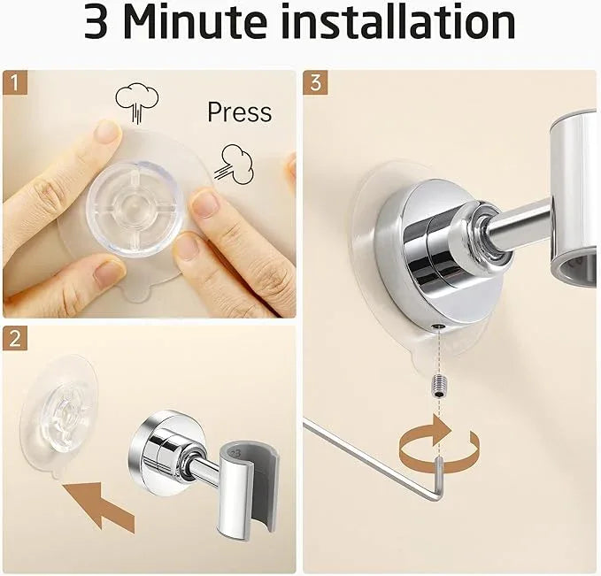 KES Universal Fit Shower Head Holder Adhesive for All Sizes Handheld Shower Head, Adjustable Shower Holder Head Wall Mount, Soild Metal Shower Wand Holder, Chrome C208DF-CH - ModernBath