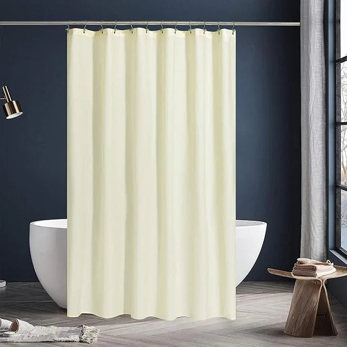 N&Y HOME Fabric Shower Curtain or Liner with Magnets - Cream Shower Curtain for Bathroom with Hotel Quality, Machine Washable - Sand, 72x72 - ModernBath