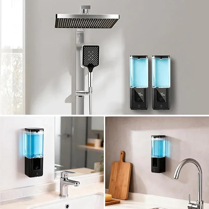 LAOPAO Soap Dispenser, Automatic Soap Dispenser Wall Mount Rechargeable Foaming Soap Pump for Bathroom Kitchen, Touchless Foam Soap Dispenser for Dish/Hand/Shower Soap, Home & Commercial, 540ml, Black - ModernBath