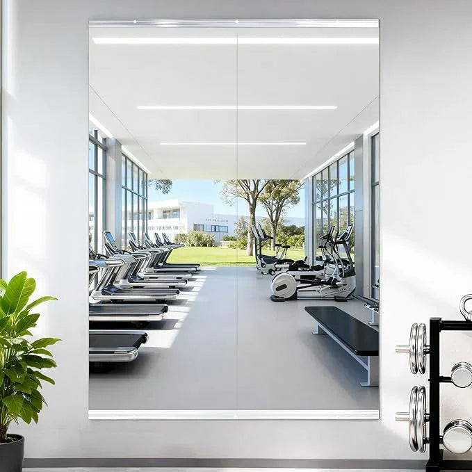 Amorho Gym Wall Mirror, 56''x22''(Each)-2PCS Frameless Full Body Mirror for Home Gym, Tempered Glass, Used for Yoga Studios, Dance Rooms, Garage Gyms. - ModernBath