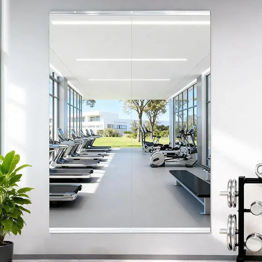 Amorho Gym Wall Mirror, 56''x22''(Each)-2PCS Frameless Full Body Mirror for Home Gym, Tempered Glass, Used for Yoga Studios, Dance Rooms, Garage Gyms. - ModernBath