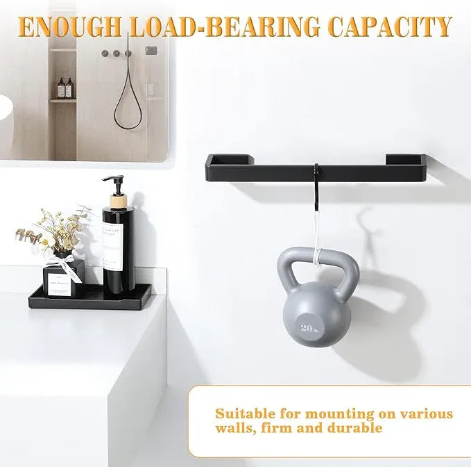 Alise 24'' Towel Bar for Bathroom,Black Towel Holder Towel Rack for Bathroom Wall Mount,SUS304 Stainless Steel Towel Rail Towel Hanger for Walls - ModernBath