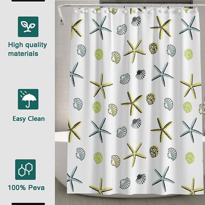 LQFMEHOT Shower Curtain Liner, 5G Shower Liners with 12 Rustproof Metal Grommets and Weighted Magnets, Waterproof Duty Shower Curtains for Shower Bathroom 72 x 72 - ModernBath
