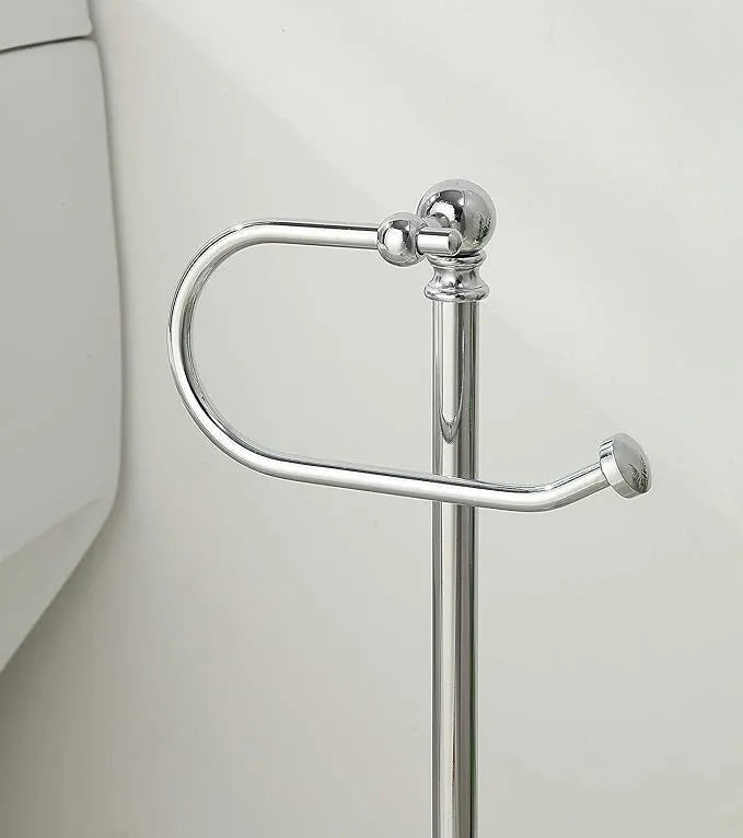 SunnyPoint Classic Bathroom Free Standing Toilet Tissue Paper Roll Holder Stand - ModernBath